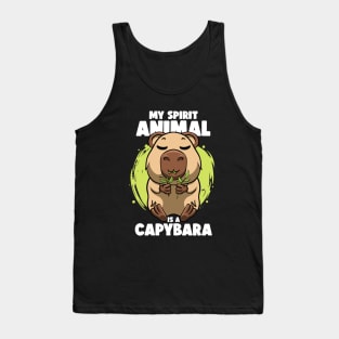 Don't Worry be Capy Funny Capybara Face Zoo Rodent Capybaras Tank Top